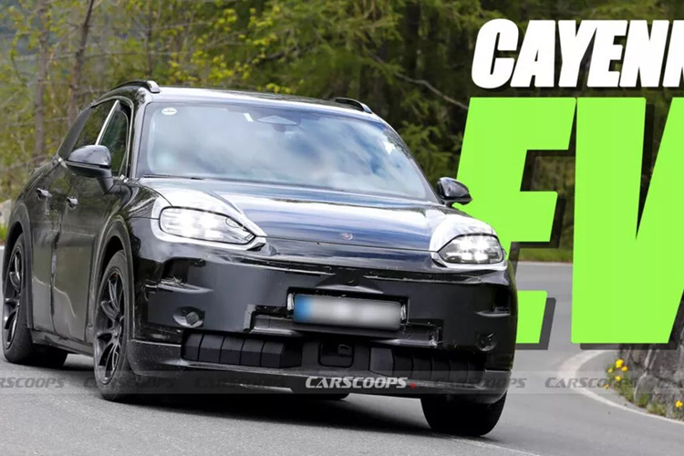 Porsche Cayenne EV 2026 chay thu lo dien hoan toan, cho ra mat
