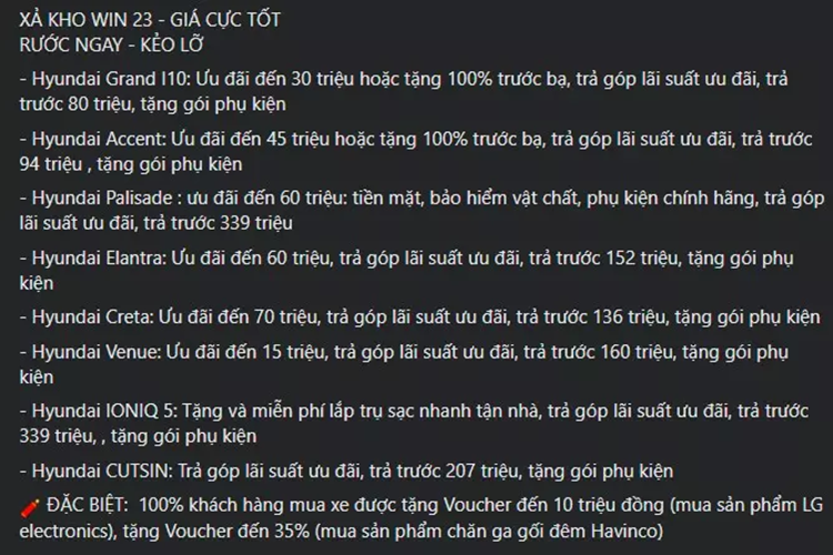 Như vậy, Hyundai Accent bản tiêu chuẩn số VIN 2023 thậm chí còn rẻ hơn bản cao cấp của những mẫu xe hạng A như Kia Morning hay Toyota Wigo. So với xe sản xuất năm 2024, xe có số VIN 2023 sở hữu thiết kế và trang bị giống hệt nhưng sẽ bị mất giá hơn khi bán lại.