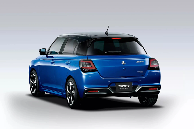 Ngoài ra, giới báo chí Nhật Bản cũng cho biết Suzuki Swift Sport 2025 sẽ tiếp tục được trang bị hộp số sàn 6 cấp hoặc hộp số tự động. Bên cạnh đó là hệ dẫn động cầu trước và trọng lượng chỉ 960 kg. Về mặt kích thước, Suzuki Swift Sport 2025 dự kiến sở hữu chiều dài x rộng x cao lần lượt 3.990 x 1.750 x 1.500 mm và chiều dài cơ sở 2.450 mm.