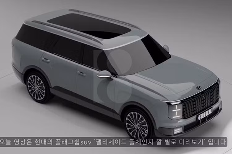 Theo đó, thiết kế tổng thể của Hyundai Palisade 2026 mới góc cạnh và vuông vắn hơn đáng kể so với bản hiện hành.