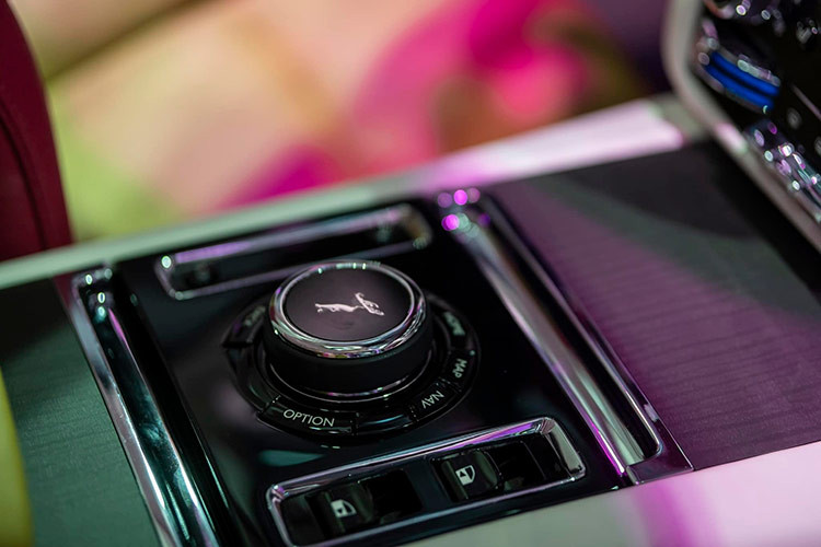 Rolls-Royce Spectre được trang bị cửa trang trí bằng gỗ Canadel. Các tấm gỗ veneer tinh tế, được làm từ một tấm gỗ duy nhất, được đặt chính xác ở góc 55 độ, tạo thêm nét năng động cho cabin.