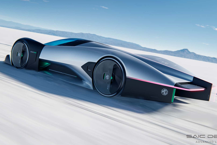 Siêu xe điện MG EXE181 mới là một mẫu xe viễn tưởng hiện đại tương đương với một mẫu concept cùng tên từ năm 1959. Chiếc Concept cổ này từng được chế tạo nhằm thiết lập những kỷ lục trên đường đua băng trong thế kỷ 20.