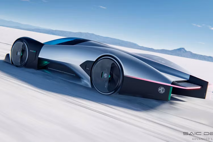 Siêu xe điện MG EXE181 mới là một mẫu xe viễn tưởng hiện đại tương đương với một mẫu concept cùng tên từ năm 1959. Chiếc Concept cổ này từng được chế tạo nhằm thiết lập những kỷ lục trên đường đua băng trong thế kỷ 20.