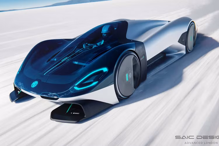 Mẫu xe MG EXE181 concept mới này có thiết kế đặt người lái ngồi sát đất, thiết kế “viễn tưởng” giống với thiết kế của những chiếc xe Vision Gran Turismo.