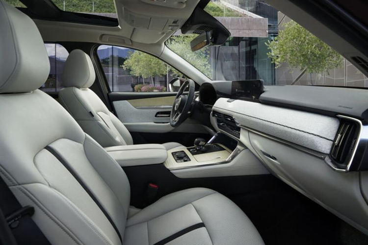 Hàng ghế thứ hai có thể bố trí bộ ba ghế tiêu chuẩn hoặc hai ghế cơ trưởng kết hợp với bảng điều khiển trung tâm hoặc lối đi tới hàng ghế thứ ba. Hàng ghế thứ ba có thể gập phẳng hoàn toàn, mở rộng diện tích khoang chở hàng khi không sử dụng.