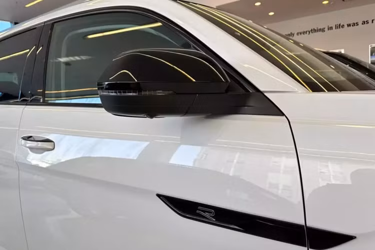 Bên cạnh đó là logo "R" trên lưới tản nhiệt và nẹp trang trí sau chắn bùn trước. Khác với người anh em Teramont, Volkswagen Teramont X chỉ được trang bị nội thất 2 hàng ghế với 5 chỗ ngồi. Khoang hành lý phía sau của xe có thể tích 540 lít hoặc 1.719 lít nếu gập ghế sau.