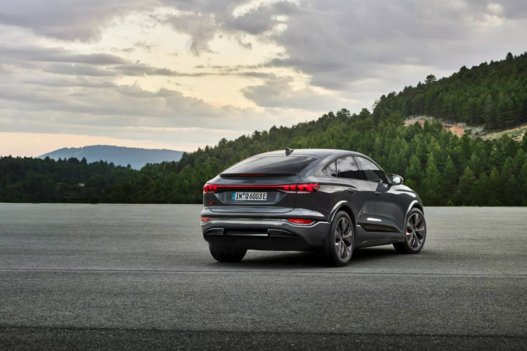 Cấu hình khởi điểm Q6 Sportback e-tron dùng pin 83 kWh, trang bị mô-tơ đơn gắn tại cầu sau có công suất 252 mã lực (185 kW) và tăng tốc từ 0 đến 100 km/h trong 7 giây ở chế độ Launch Control, có tầm di chuyển lên đến 545 km sau mỗi lần sạc đầy pin, tính theo chu trình WLTP.