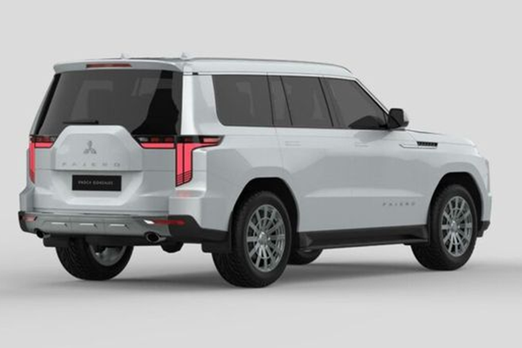 Bản đồ họa của Enoch Gonzales cho thấy Pajero đời mới vẫn mang ngôn ngữ thiết kế Dynamic Shield quen thuộc của hãng Mitsubishi. Mặt ca lăng to hơn so với đời cũ, kết hợp với hai thanh mạ crom làm điểm nhấn.