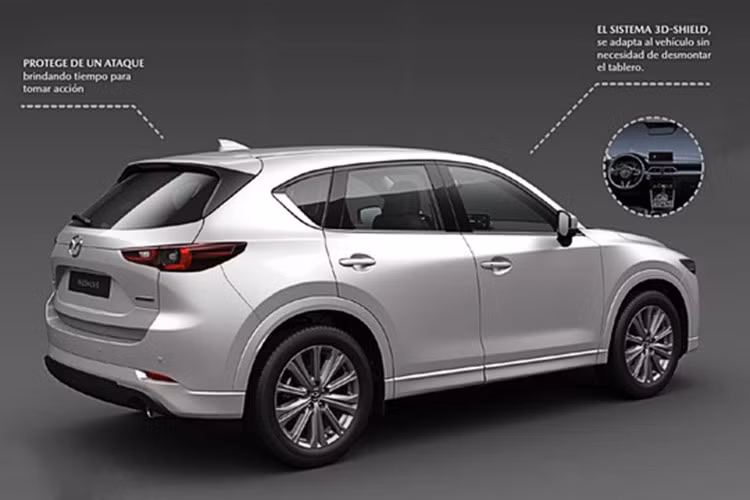 Ngoài ra, dịch vụ của Mazda sẽ bổ sung kính cửa sổ đa lớp chống đạn dày 17 mm cùng các tấm chắn đạn ba chiều cho mọi bề mặt cứng bên ngoài. Mức độ bảo vệ này không nghiêm ngặt như các dòng xe chuyên dụng thường thấy.