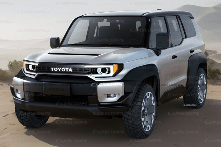 Xe sẽ mang trên mình thiết kế tổng thể vuông vức với chắn bùn mở rộng và các cột dày dặn tương tự các thành viên khác trong dòng Toyota Land Cruiser. Bên cạnh đó, xe có thể được trang bị cả cụm đèn pha hình chữ nhật và hình tròn như Toyota Land Cruiser Prado 250.