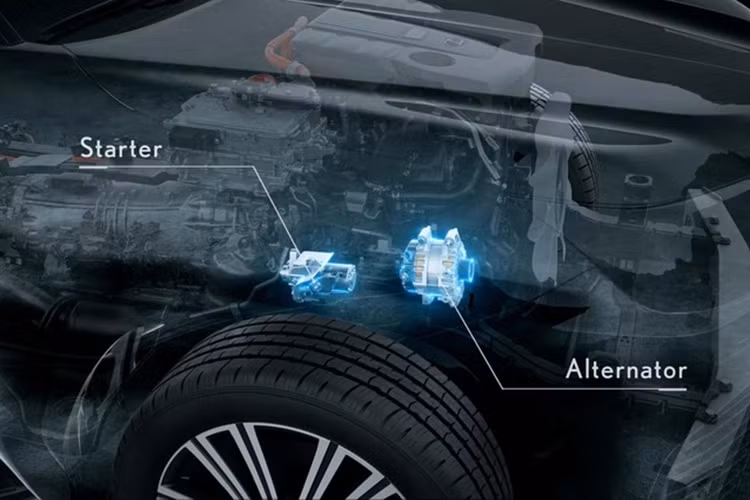 Trọng tâm của thiết lập hybrid mới tren SUV hạng sang Lexus LX700h 2025 là động cơ V6 3.5 lít tăng áp kép, kết hợp với một máy phát điện và bộ ly hợp, nằm giữa động cơ và hộp số tự động 10 cấp.