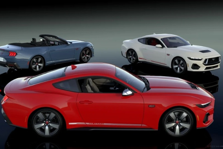 Đi cùng bộ tem thể thao có dòng chữ "60 Years" chạy dọc theo 2 bên thân xe. Bộ tem cũng sẽ có các tùy chọn màu sắc là: đỏ Vermillion Red và bạc Iconic Silver.