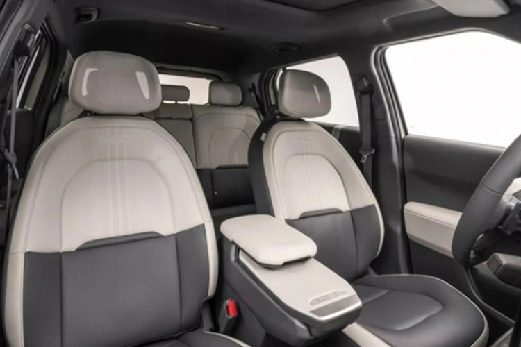 EV3 được trang bị bảng điều khiển kỹ thuật số, gồm cụm đồng hồ 12,3 inch, màn hình cảm ứng giải trí 12,3 inch và một màn hình 5 inch cho hệ thống điều hòa. Bảng điều khiển trung tâm có ngăn chứa đồ và bàn trượt có thể sử dụng khi dừng đỗ.