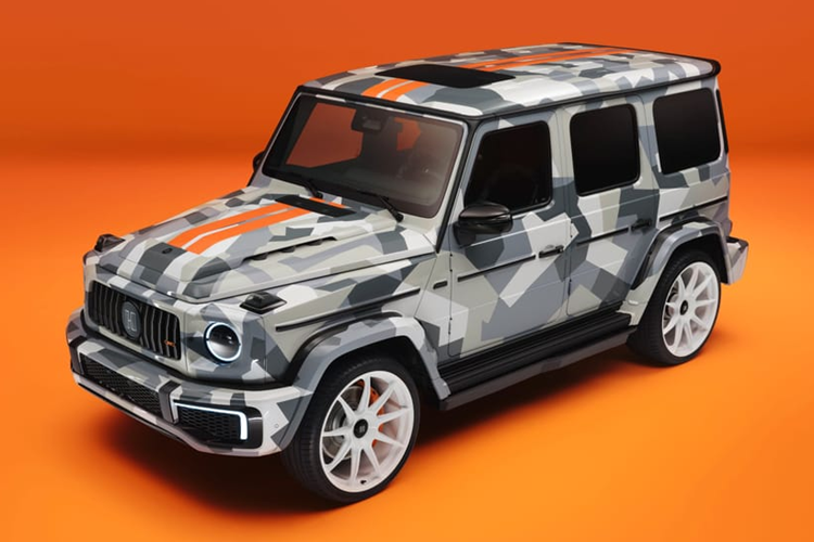 Phiên bản Mercedes-AMG G63 đặc biệt tri ân "huyền thoại" Stirling Moss này mang trên mình họa tiết camo độc đáo, từ đây đem đến một lựa chọn cá tính dành cho khách hàng.