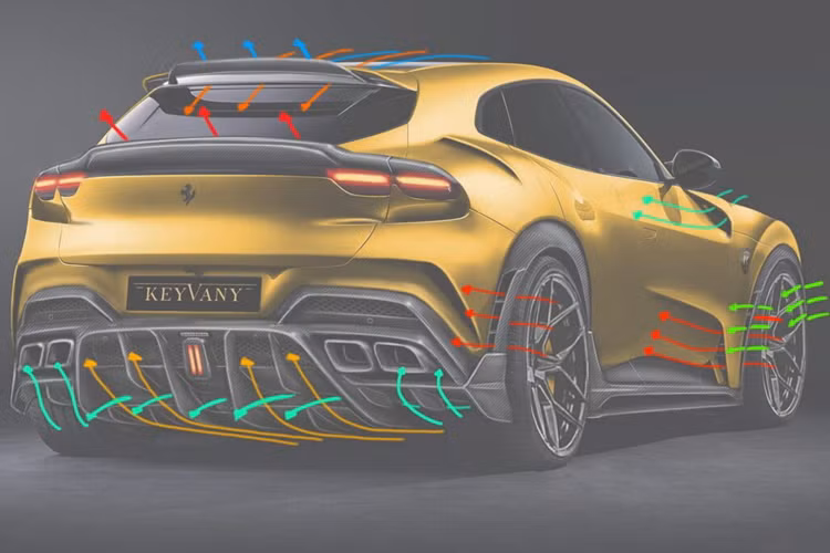 Diện mạo tổng thể của xe đã được nâng cấp với bộ mâm xe hợp kim mới có thiết kế 5 chấu kép với các phần vè ốp bằng sợi carbon. Ở phần thân xe, chiếc siêu SUV được trang bị phần líp hông cỡ lớn ốp carbon nhằm tạo vẻ ăn nhập cho ngoại thất của xe.