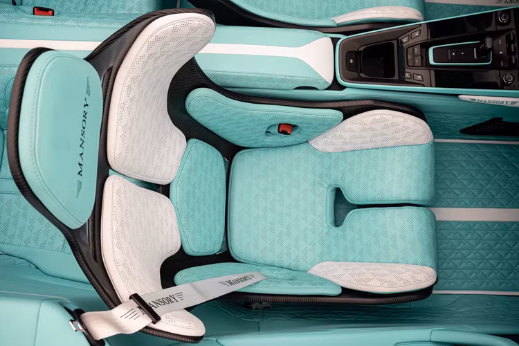 Phần nắp capo được làm bằng carbon nhẹ, hai bên vè ốp hốc bánh xe trước được trang bị hốc gió carbon. Chi tiết này có thể được trang bị tùy theo yêu cầu của khách hàng. Hai bên thân xe cũng được trang bị hốc gió cỡ lớn, từ đây giúp hút luồng không khí vào bên trong khoang động cơ.