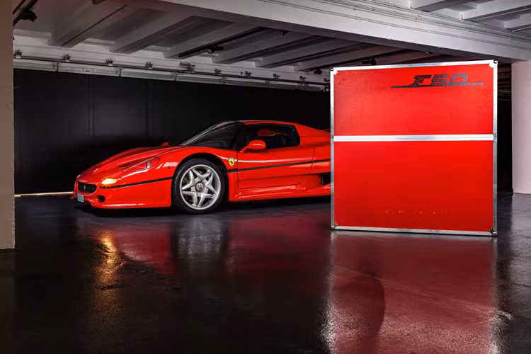 Thay cho động cơ V8 tăng áp trên GTO và F40, F50 có động cơ V12 công suất lớn hơn. Khối động cơ V12 này được phát triển từ động cơ được sử dụng trong xe F1 năm 1990 với 5 van trên mỗi xi-lanh và dung tích tăng từ 3.5 lên 4.7 lít.