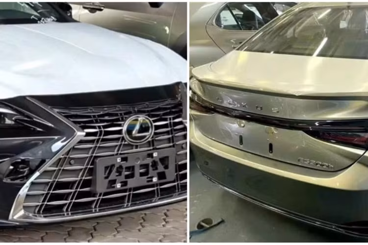 Những hình ảnh thực tế của Lexus ES 2025 mới được hé lộ ngày càng nhiều. Theo đó, phần đầu xe vẫn là lưới tản nhiệt hình con suốt đặc trưng của Lexus đi cùng cụm đèn pha full-LED hình chữ “Z” khá sắc sảo. Bên dưới cản trước là hai hốc hút gió cỡ lớn đã được tinh chỉnh.