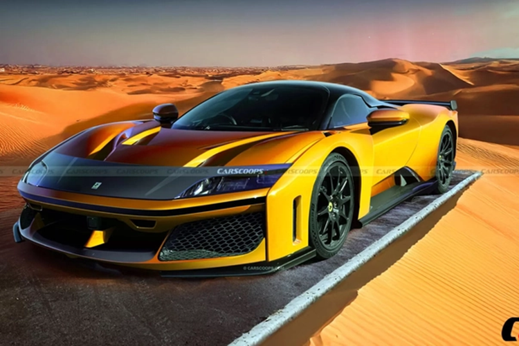 Thiết kế F80 cúi chào huyền thoại F40 từ bốn thập kỷ trước trong khi cũng ám chỉ mạnh mẽ đến công nghệ giống như hàng không vũ trụ của chiếc xe. Đèn pha được giấu trong một phần tử che nắng, về cơ bản mang lại ấn tượng về vẻ ngoài 'xóa đèn'. Nắp khoang động cơ giữa phía sau có sáu khe, một khe cho mỗi xi-lanh của động cơ V6 ba lít mạnh mẽ.