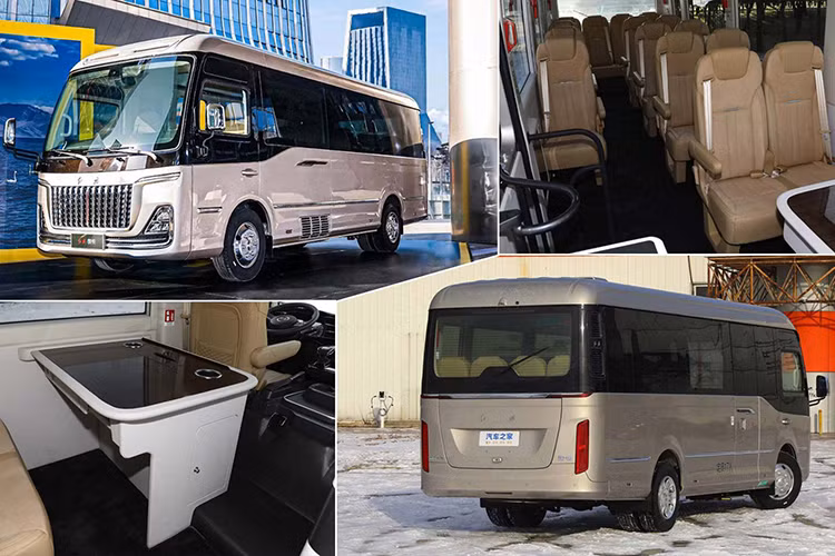 Xe buýt Hồng Kỳ hạng sang có 3 phiên bản với đa dạng số ghế ngồi. Trong đó, phiên bản thương gia sẽ có 20 hoặc 23 ghế, phiên bản hạng sang có 17 hoặc 19 ghế trong khi phiên bản cao cấp nhất chỉ có 17 ghế.