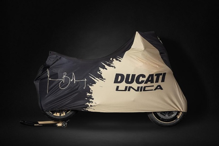 Mẫu xe đa dụng Multistrada V4 Pikes Peak Desert được khoác lên mình một lớp sơn “hiệu ứng cát” đặc biệt ở các bộ phận như: ốp bình xăng, bảo vệ tay nắm, chắn bùn và vành.