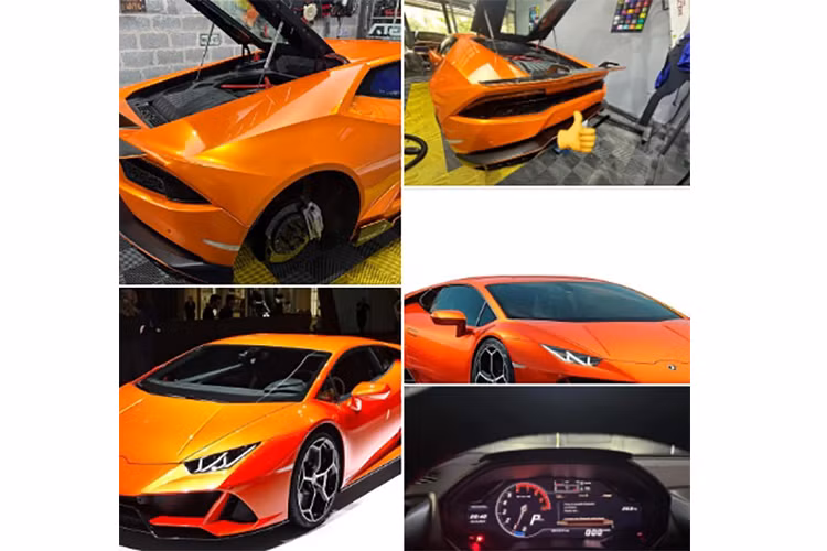 Chủ nhân của chiếc siêu xe Lamborghini Huracan LP610-4 này tiết lộ mình mua với giá hơn 10 tỷ đồng.