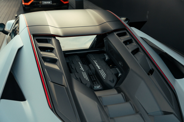 Mẫu xe này còn được trang bị đường sọc màu sơn Nero Nemesis trên mui xe phía trước với sọc Rosso Mimir và xe còn có các chi tiết sọc đỏ trên đường mái, bộ chia gió, gương cánh và phần dưới của xe.