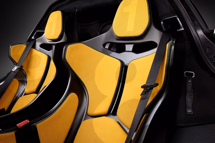 Hai bên thân xe là hai hình chân dung của tay đua Senna với các góc độ khác nhau. Ở bên thân trái, xe được trang bị chân dung Senna với ánh nhìn xa xăm còn ở bên phía hành khách lại là chân dung tay đua Senna đội mũ bảo hiểm.