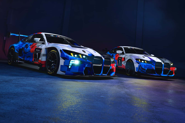 BMW M4 GT3 EVO 2025 mới thừa hưởng thiết kế phần đèn chiếu sáng mới từ mẫu xe đường phố nhưng có đèn chạy ban ngày màu vàng mà chúng ta đã thấy trên phiên bản giới hạn M4 CS. Ngoài việc có diện mạo mới, đèn trước của xe cũng nhẹ hơn và dễ sửa chữa hơn so với phần đèn chiếu sáng cũ.