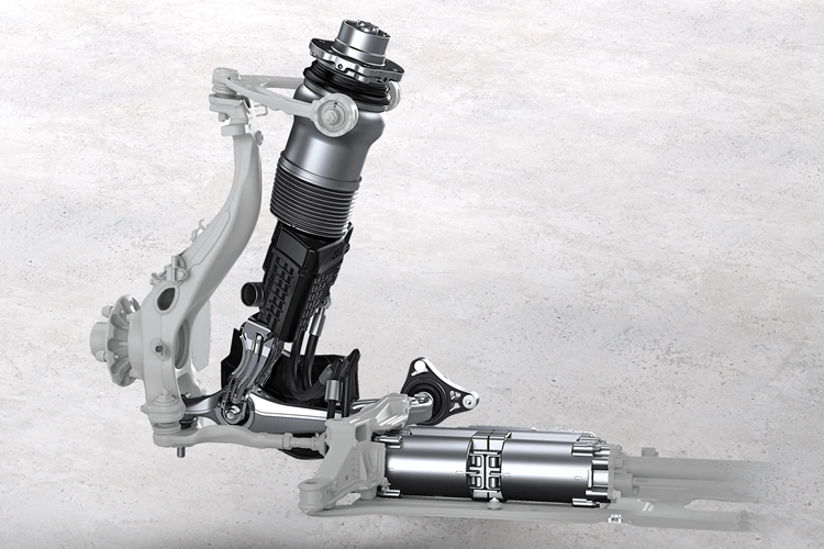Porsche Active Ride bao gồm 4 giảm xóc khí nén tích hợp bộ bơm điện để điều chỉnh lượng áp suất thủy lực đi vào van điều tiết. Những máy bơm động cơ này được cung cấp năng lượng từ pin 400 volt của ôtô.