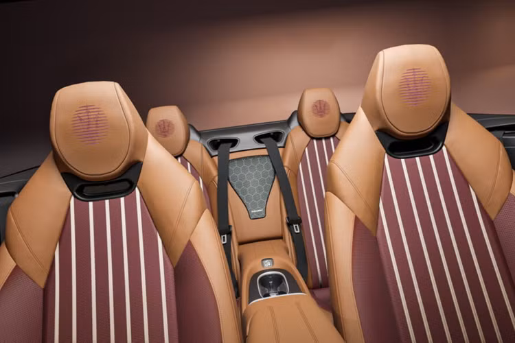 Các miếng lót được làm từ Vegea, một loại vải trông giống như da và có nguồn gốc từ các vườn nho. Các tấm ốp trên cửa xe và phần viền bảng điều khiển trung tâm được làm bằng gỗ cây tầm xuân tối màu, nổi bật với dòng chữ khắc laser gợi nhớ đến hình in trên thùng gỗ sồi.