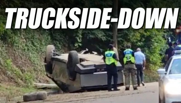 Tesla Cybertruck lat nhao vi mat lai, mot nguoi bi thuong nang