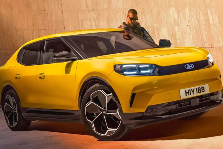 Đối với Ford Capri 2025 chạy điện, nhóm thiết kế của Ford đã đưa vào một số chi tiết thiết kế lấy cảm hứng từ chiếc coupe Capri 1969-86. Mẫu xe một dải màu đen chạy ngang mũi xe lấy cảm hứng từ kiểu dáng của lưới tản nhiệt nguyên bản và đèn ở mỗi góc có đèn chạy ban ngày DRL được sắp xếp theo cặp để gợi nhớ đến 4 đèn pha của Mk1 Capri.