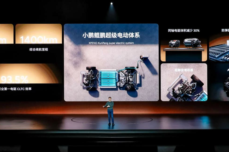 Điểm đặc biệt của Kunpeng là hệ thống được tối ưu hóa để điều chỉnh linh hoạt theo điều kiện đường xá, giảm tối đa độ ồn và đảm bảo trải nghiệm vận hành êm ái cho người lái. Theo ông He, hệ thống này chỉ làm tăng độ ồn thêm 1 decibel, mức tăng mà hầu như người lái không thể cảm nhận được.