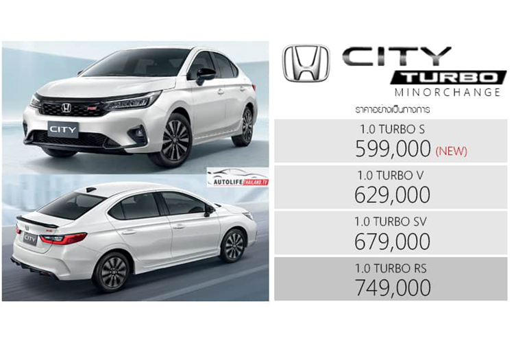 Khi mua bản tiêu chuẩn Honda City 1.0 Turbo S CVT 2024, khách hàng Thái Lan có thể chọn giữa 4 màu sơn ngoại thất là đen, bạc, xám và trắng. Nhiều khả năng đợt cập nhật facelift dành cho dòng xe Honda City này cũng sẽ được áp dụng cho thị trường Việt Nam trong tương lai không xa.