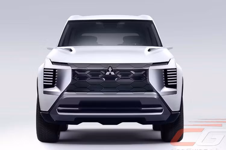 Mẫu xe ý tưởng này sở hữu ngoại hình hiện đại, thể thao có nhiều đường nét giống với mẫu xe SUV Mitsubishi Xforce. Phần đầu xe gây ấn tượng với giao diện tản nhiệt Dynamic Shield 3 chiều xuất hiện với lưới hình tổ ong đặt dưới lớp phủ trong suốt.