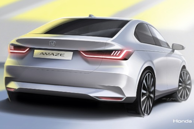 Trong khi đó, phía đuôi xe sedan Honda Amaze 2025 lại được trang bị đèn hậu lớn cùng cánh gió đuôi vịt nhỏ nhắn tạo cảm giác thể thao.
