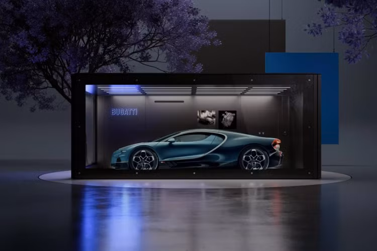 Chiếc hộp Bugatti Edition FG-01 Garage được cấu tạo bởi khung thép mạ kẽm đi cùng các tấm nhôm màu, garage có cửa sổ lớn làm từ loại kính chịu lực và có độ an toàn cao nhất. Đi cùng với đó là một cửa điện có logo “EB” có thể tùy chọn phát sáng.