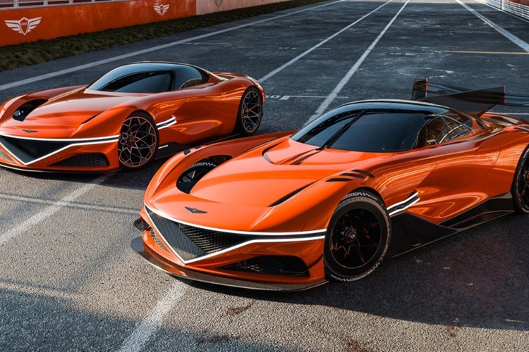 Genesis X Gran Racer Vision GT Concept 2024 mới sở hữu ngoại thất khí động học tối ưu cản trước, ốp hông và cản sau. Cánh gió cỡ lớn lấy cảm hứng từ các mẫu xe đua Le Mans.