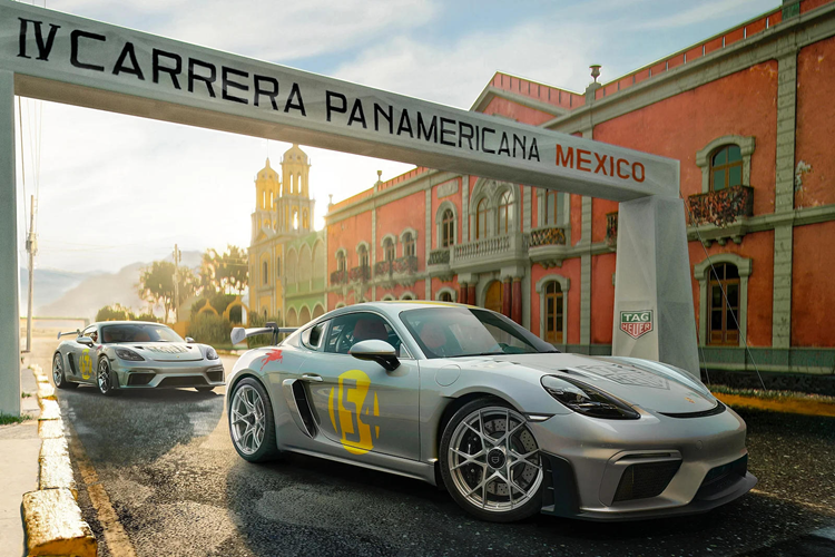  TAG Heuer x Porsche – Legends of Panamericana Vào tháng 10, Porsche đã tiết lộ hai phiên bản đặc biệt dựa trên 718 Cayman GT4 RS , cả hai đều lấy cảm hứng từ chiếc Porsche 550 Coupe đã tham gia – và đã giành chiến thắng – ở hạng mục dưới 1.600 cc tại giải Carrera Panamericana năm 1953. Chi tiết đó giải thích nửa sau của tên gọi được đặt cho các phiên bản đặc biệt này (TAG Heuer x Porsche – Legends of Panamericana).