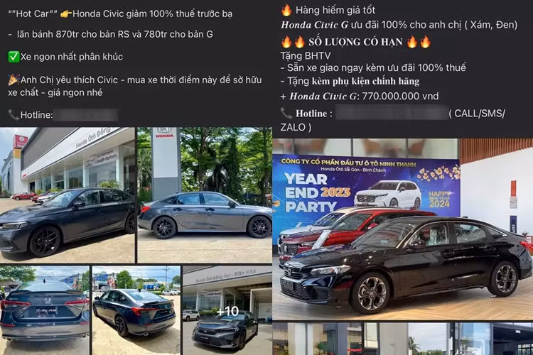 Dòng xe Honda Civic tại Việt Nam hiện có 3 phiên bản là E, G và RS với giá bán lần lượt 730 triệu, 770 triệu và 870 triệu đồng. Với ưu đãi 100% lệ phí trước bạ của đại lý, khách hàng sẽ tiết kiệm được số tiền từ 73 - 87 triệu đồng khi làm thủ tục đăng ký cho xe.