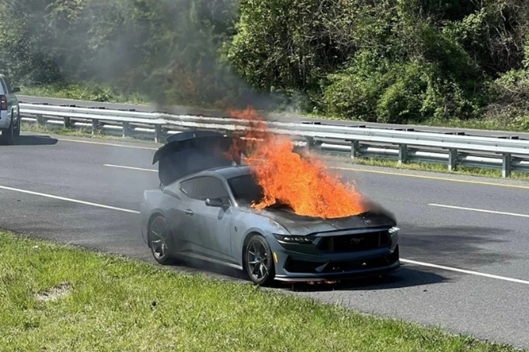 Theo đó, vào ngày 18/04 khi ông và con gái đang di chuyển trên đại lộ Solomons Island với vận tốc khoảng 97 km/h thì ông phát hiện chân côn bị kẹt và xe có mùi lạ. Ngay lập tức, chủ nhân của chiếc Ford Mustang Dark Horse bị cháy đã tập gọn xe vào làn khẩn cấp để kiểm tra.
