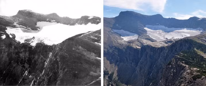 Mặc dù tan chậm hơn so với những sông khác nhưng sông băng Swiftcurrent cũng mất gần 15% diện tích trong giai đoạn 1966-2005.