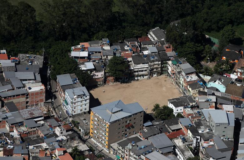 Khu ổ chuột Rio das Pedras nhìn từ trên cao ngày 26/3.