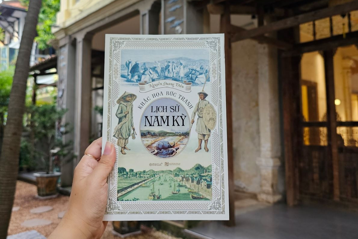 Bìa sách "Khắc họa bức tranh lịch sử Nam Kỳ" (Ảnh: Omega Plus).