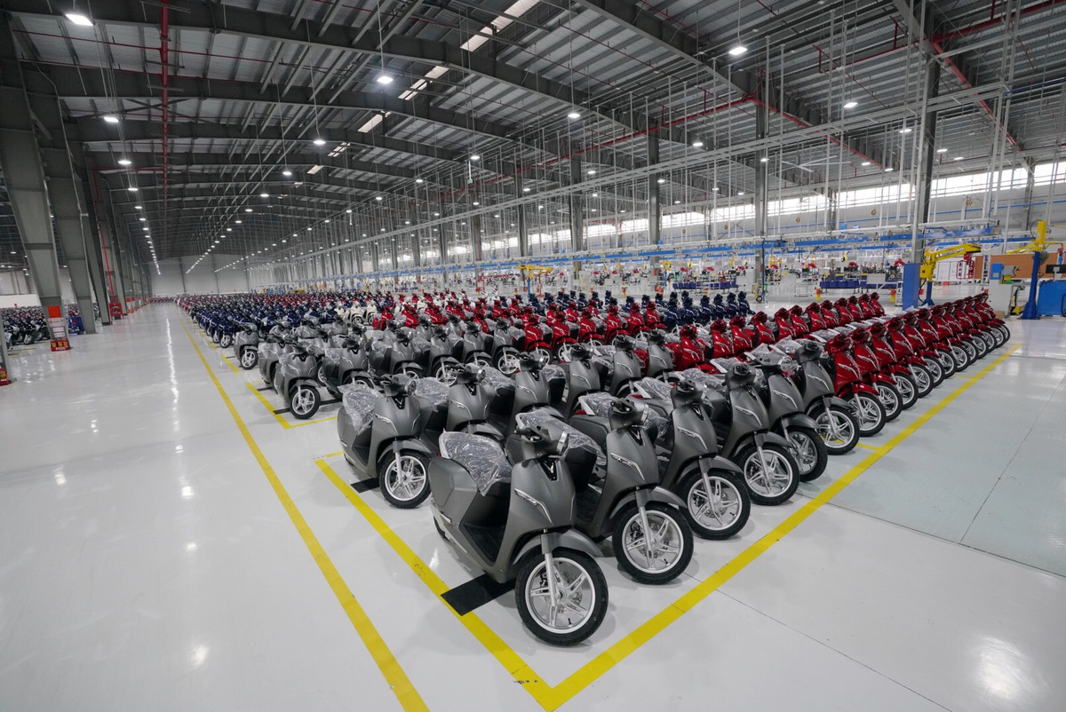 Sản phẩm xe máy điện của nhà máy Vinfast.