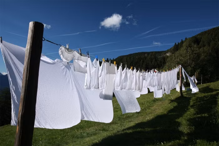 Giặt giũ quần áo, chăn màn, ga gối: Qua 4-5 ngày thiếu hơi người, đồ vải vóc trong nhà bạn rất dễ bị mốc. Vì vậy hãy giặt sạch phơi khô trước chuyến đi.