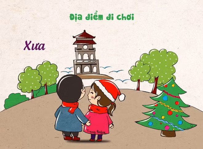 Có thể nói, vào những ngày lễ như Noel, điển hình là học sinh Hà thành xưa thường có một số địa điểm tụ tập quen thuộc như Hồ Gươm, đi ăn kem Tràng Tiền...