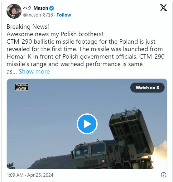 Han Quoc he lo ten lua dan dao CTM-290 trong canh quay hiem hoi