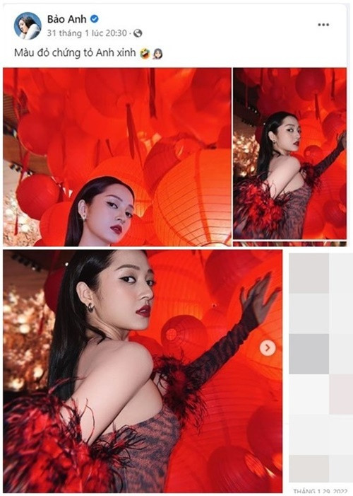 Tháng 1/2023, tin đồn Bảo Anh mang thai tiếp tục rộ lên. Nhiều cư dân mạng phát hiện, trong một số bài viết, Bảo Anh sử dụng lại ảnh cũ. Ngoài ra, Bảo Anh gần như vắng mặt trong các sự kiện giải trí và không đi hát. Sau đó, khi nữ ca sĩ đăng ảnh mặc bikini, nhiều khán giả đặt nghi vấn Bảo Anh sinh con bởi cho rằng bụng của nữ ca sĩ có vết rạn. Ảnh: FBNV.